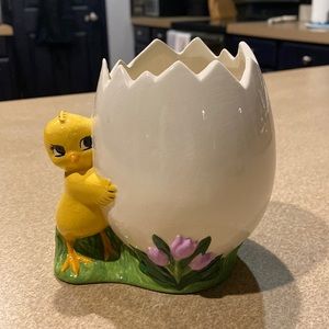 Ceramic Duck with Egg Planter